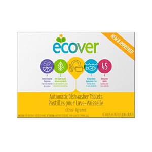 Ecover Automatic Dishwasher Soap Tablets, Citrus, 45 Count
