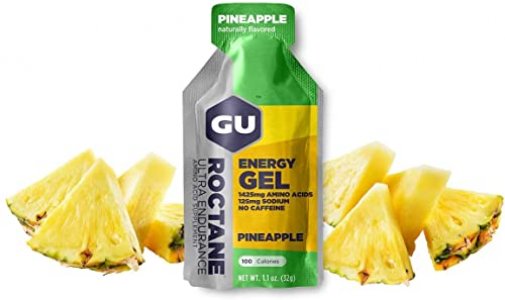 Gu Energy Labs Roctane Ultra Endurance Energy Gel, Pineapple, 24-Count