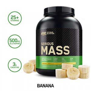 Optimum Nutrition Serious Mass Weight Gainer Protein Powder, Banana, 6 Pound