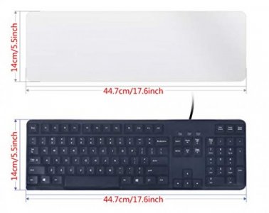 Casebuy Universal Clear Waterproof Anti-Dust Silicone Keyboard Protector Cover Skin