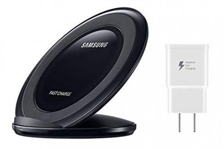 Samsung Fast Charge Wireless Charging Stand W/ Afc Wall Charger, Black