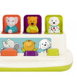 Battat Pop-Up Pals Color Sorting Animal Push & Pop Up Toy For Kids 18 Months +