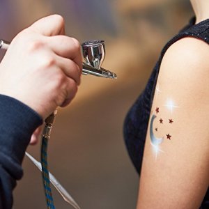 Custom Body Art 1-Oz 8 Color Primary Airbrushwater Base Face-Body Paint Set