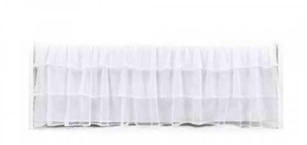 Tadpoles Triple Layer Tulle Crib Skirt In White