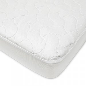 American Baby Company White Waterproof Fitted Crib And Toddler Protective Pad