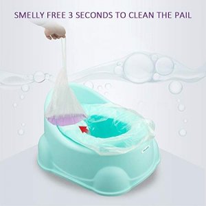 Potty Liners Disposable, Travel Potty Chair Liners with Drawstring Universal Training Toilet Seat Potty Bags Cleaning Bag for Kids Toddlers