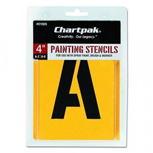 Chartpak Letter And Number Painting Stencils, A-Z And 0-9, 35 Per Pack