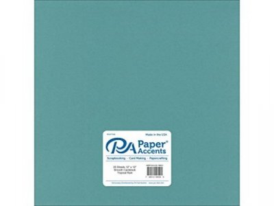 Paper Accents Cardstock 65 lb Tropical Rain Smooth, 12" x 12"