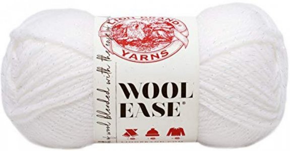 Lion Brand Yarn 620-301 Wool-Ease Yarn, White Multi