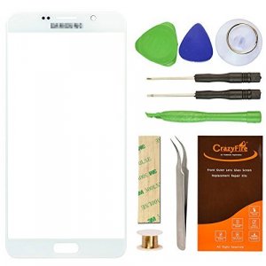Crazyfire For Samsung Galaxy Note 5 Replacement Screen Lens Glass, Repair Kit