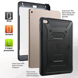 Ulak Ipad Mini 4 Case Knox Armor] Hybrid Full-Body Protective Stand Case - Black