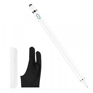 Stylus Pen for Touch Screens, XIRON Rechargeable 1.5 mm Fine Point Active Stylus Pen Smart Digital Pencil Compatible with iPad iPhone (White)