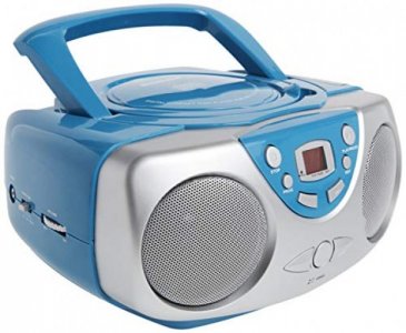 Curtis Sylvania Srcd243 Portable Cd Player With Am/Fm Radio, Boombox (Blue)