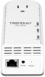 Trendnet 200 Mbps Powerline Ethernet Av Adapter With Bonus Outlet Tpl-307E (White)