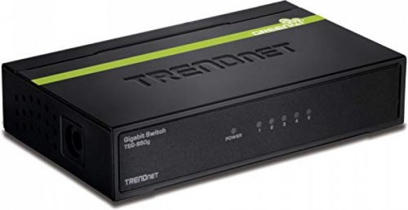 Trendnet 5-Port Unmanaged Gigabit Greennet Desktop Metal Housing Switch, 10 Gbps Switching Fabric, Lifetime Protection, Te