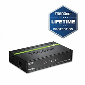 Trendnet 5-Port Unmanaged Gigabit Greennet Desktop Metal Housing Switch, 10 Gbps Switching Fabric, Lifetime Protection, Te
