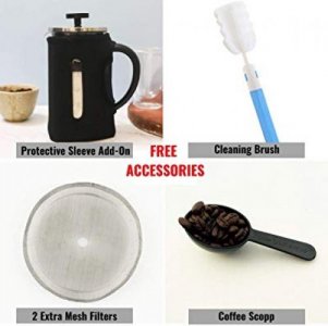 Instacuppa French Press Coffee Maker 600 Ml, 4 Part Superior Filtration System