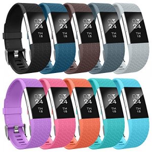 Aiunit Compatible With Charge 2 Bands Applicable For Charge 2 Accessories Bands Small Stylish To Coordinate With Daily Outfits (10 Pack)
