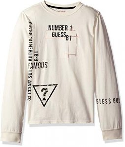 Guess Boys Long Sleeve Number 1 Graphic T-Shirt, Scuffy 16