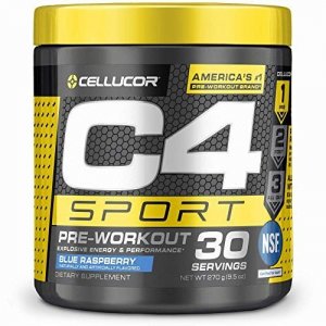 C4 Sport Pre Workout Powder Blue Raspberry|Nsf Certified For Sport + Preworkout Energy Supplement For Men & Women 30 Servings