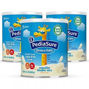 Pediasure Grow & Gain Non-Gmo Shake Mix Powder, Nutritional Shake For Kids, With Protein, Dha, Antioxidants Vanilla, 14.1 Oz, 3-Count