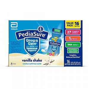 Pediasure Grow & Gain Nutrition Shake For Kids, Vanilla, 8 Fl Oz (Pack Of 16)