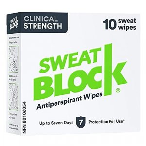 SweatBlock Clinical Strength DRIBOOST Antiperspirant Wipes - Treat Hyperhidrosis & Excessive Sweating for Men & Women - Up to 7 Days Sweat Protection