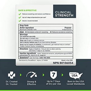 SweatBlock Clinical Strength DRIBOOST Antiperspirant Wipes - Treat Hyperhidrosis & Excessive Sweating for Men & Women - Up to 7 Days Sweat Protection