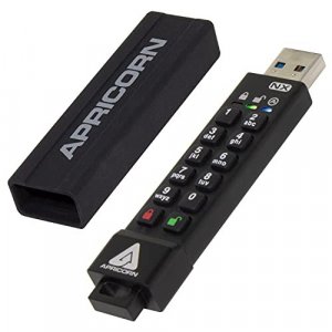 Apricon Aegis Secure Key 3NX: Software-Free 256-Bit AES XTS Encrypted USB 3.1 Flash Key with FIPS 140-2 Level 3 Validation, Onboard Keypad