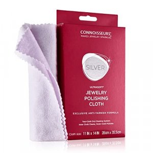Connoisseurs Silver Polishing Cloth Jewelry Cleaner - Transform Your Silver Jewelry from Dull to Dazzling  