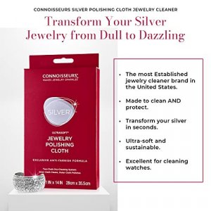 Connoisseurs Silver Jewelry Polishing Cloths 2Pcs