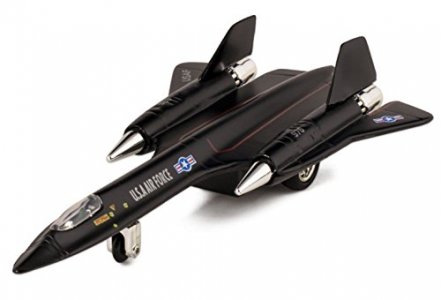 Kinsmart Black X-Planes Air Force SR-71A Blackbird Die Cast Jet Plane Toy with Pull Back Action