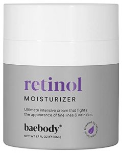Baebody Retinol Moisturizer Cream for Face, Neck and Dcolletage with Wrinkle and Acne Fighting Retinol, Jojoba Oil and Vitamin E, 1.7 Ounces