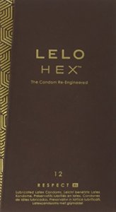 LELO HEX Respect, XL Size, Luxury Condoms with Unique Hexagonal Structure, Thin Yet Strong Latex Condom, Lubricated (12 pack)