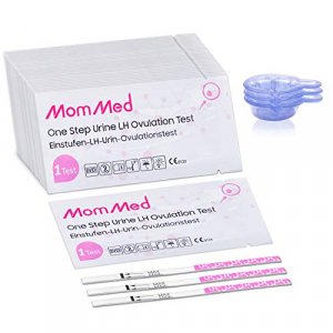 MomMed Ovulation Test Strips, 50 LH Ovulation Predictor Kit with Free 50 Collection Cups, Accurately Track Ovulation Test, High Sensitivity Result fo