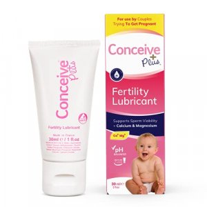 Conceive Plus Travel Size Fertility Lubricant for Women - Calcium + Mg - Use When Trying to Conceive - Vaginal Moisturizer - 1 Ounce Multi-Use Tube