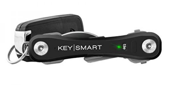 KeySmart Pro - Compact Smart Trackable Key Holder w LED Flashlight & Tile Bluetooth Key Finder Technology, EDC Key Organizer, Attach Car Key Fob, Oth