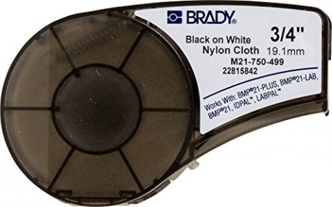 Brady Authentic (M21-750-499) Multi-Purpose Nylon Label for General Identification, Wire Marking, and Laboratory Labeling, Black on White material -