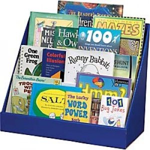 Classroom Keepers Book Shelf, 3-Tiered, Blue, 17