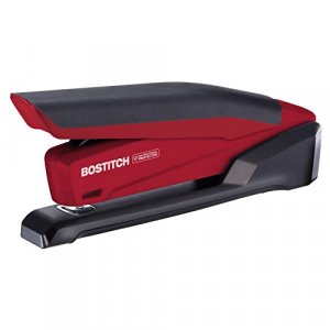 Bostitch inPower Spring-Powered Desktop Stapler, Easy Stapling Technology, Red