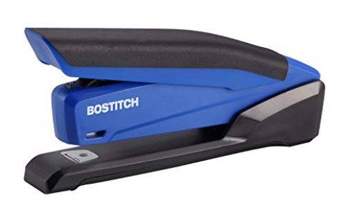 Bostitch Office InPower Spring-Powered Desktop Stapler, 20 Sheet Capcity, Built in Remover, Blue (1122)