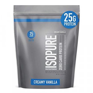 Isopure Zero Carb, Vitamin C and Zinc for Immune Support, 25g Protein, Keto Friendly Protein Powder, 100% Whey Protein Isolate, Flavor: Creamy Vanill