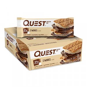 Quest Nutrition S'mores Protein Bar, High Protein, Low Carb, Gluten Free, Keto Friendly, 12 Count