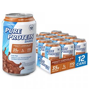 Pure Protein Frosty Chocolate Protein Shake, 35g Complete Protein, Ready to Drink & Keto-Friendly,Excellent Source of Calcium,11 Fl Oz (Pack of 12)