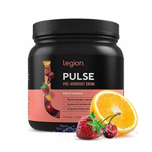 Legion Pulse Pre Workout Supplement - All Natural Nitric Oxide Preworkout Drink to Boost Energy, Creatine Free, Naturally Sweetened, Beta Alanine, Ci