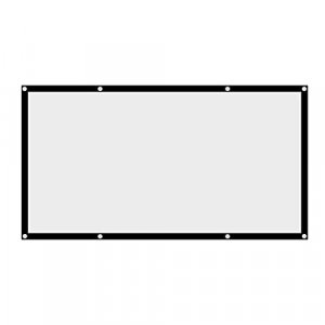 120 Inch Projector Screen, 16:9 Portable Anti-Crease Projector Screen Foldable HD Wall Mounted Movie Projection Screen Support Projection Fit