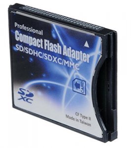Shopdigi CDA Compact Flash CF Type 2 Thick Card Adapter for SD cards. NOT for Devices with CF Type 1 Thin Sockets