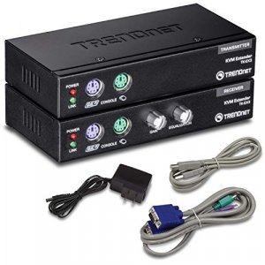 TRENDnet KVM Extension Kit, Extend Keyboard/Video/Mouse Controls, up to 150 Meters (490 ft.)USB Type A, Windows/Linux/Mac/Sun Solaris/DOS, TK-EX3