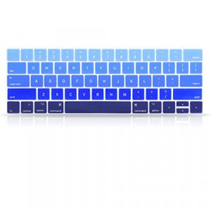 ProElife Blue Gradient Keyboard Cover for MacBook Pro-Touch Bar 13-inch 15-inch(Model A2159,A1989,A1990,A1706,A1707)(2019 2018 2017 2016)(Ombre,Blue)
