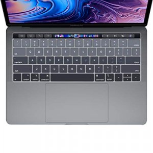 ProElife Grey Gradient Keyboard Cover for MacBook Pro-Touch Bar 13-inch 15-inch Model A2159,A1989,A1990,A1706,A1707-2019 2018 2017 2016(Ombre Grey)
